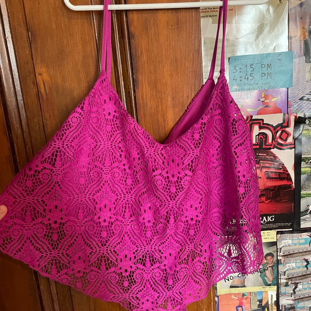 purple crop top